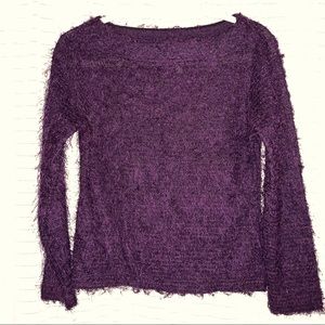 Like New Fuzzy Purple Sweater